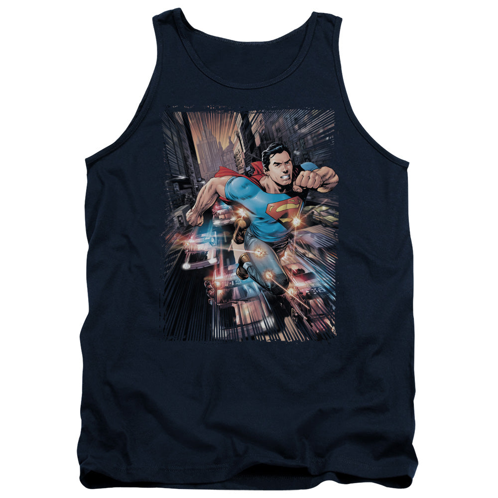 Superman - Action Comics #1 - Adult Tank - Navy