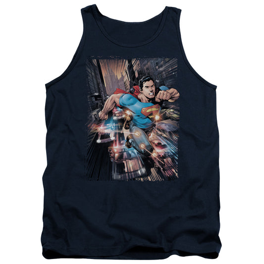 Superman - Action Comics #1 - Adult Tank - Navy