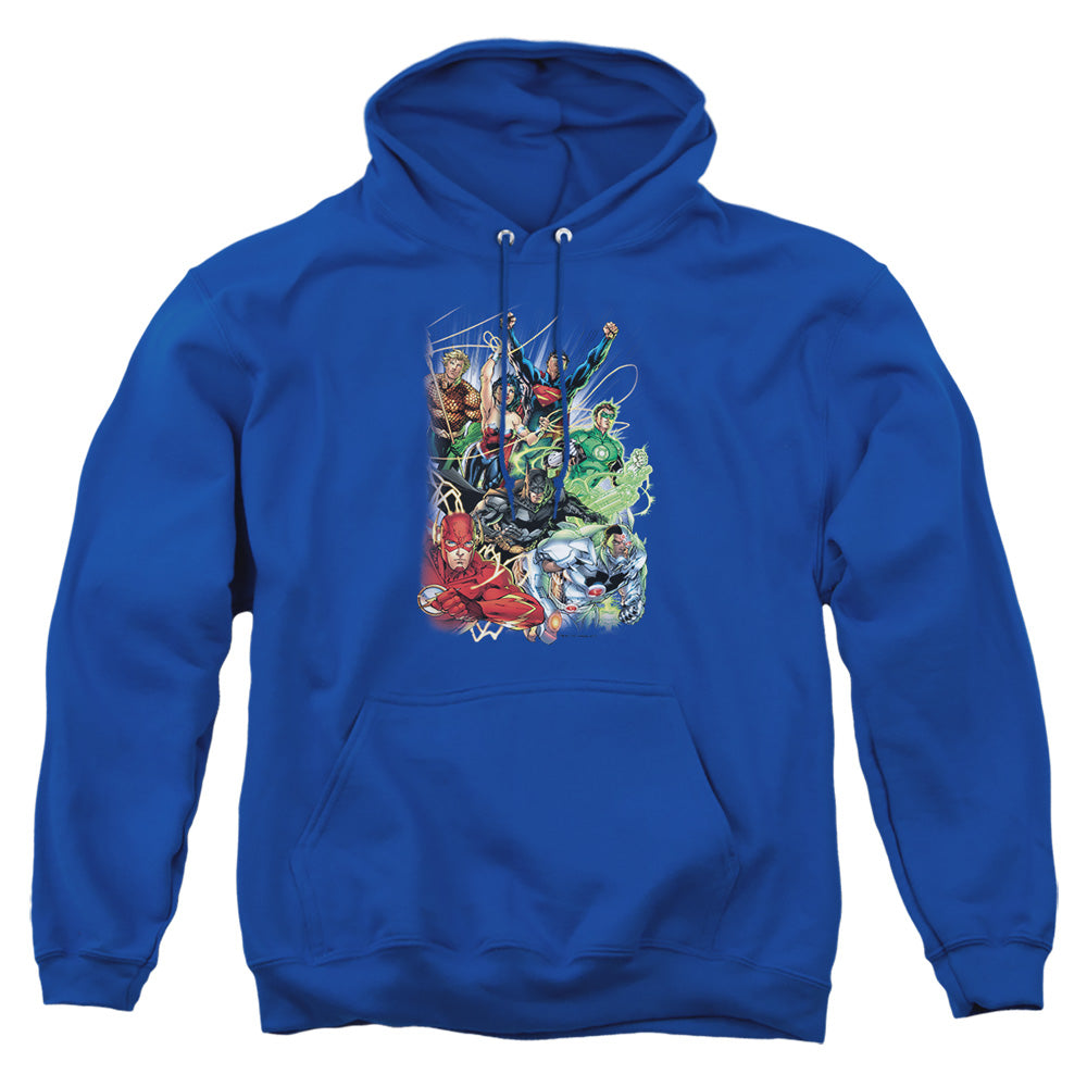 Jla - Justice League #1 - Adult Pull-over Hoodie - Royal Blue