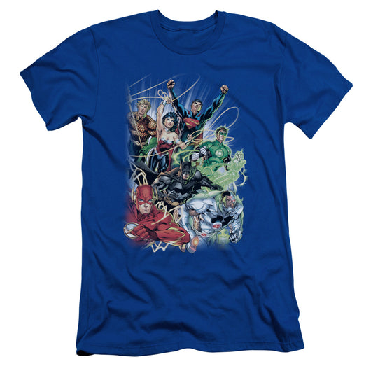 Jla - Justice League #1 - Short Sleeve Adult 30/1 - Royal Blue T-shirt