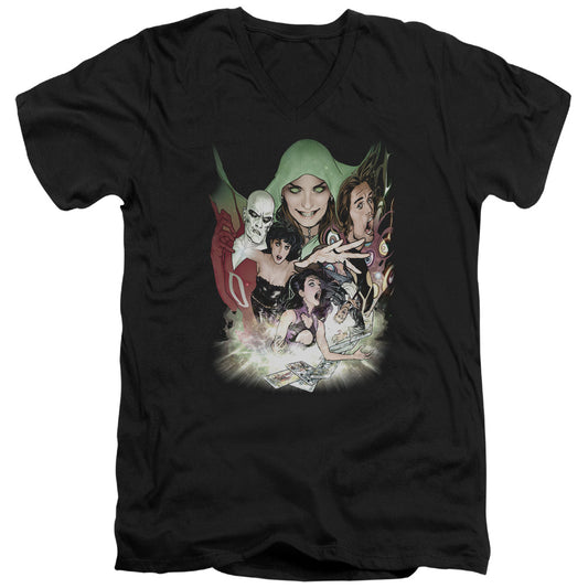 Dcr - Justice League Dark - Short Sleeve Adult V-neck - Black T-shirt