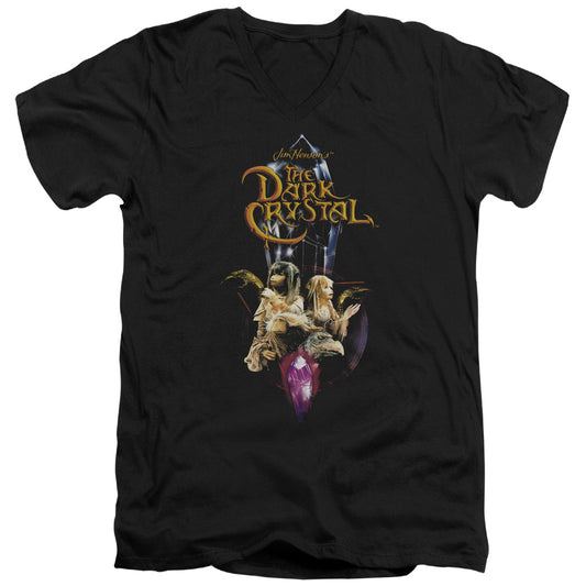 Dark Crystal - Crystal Quest - Short Sleeve Adult V-neck - Black T-shirt