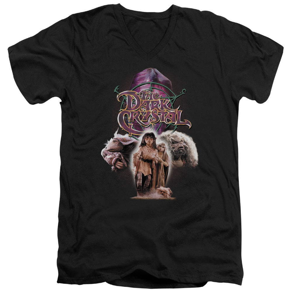 Dark Crystal - The Good Guys - Short Sleeve Adult V-neck - Black T-shirt