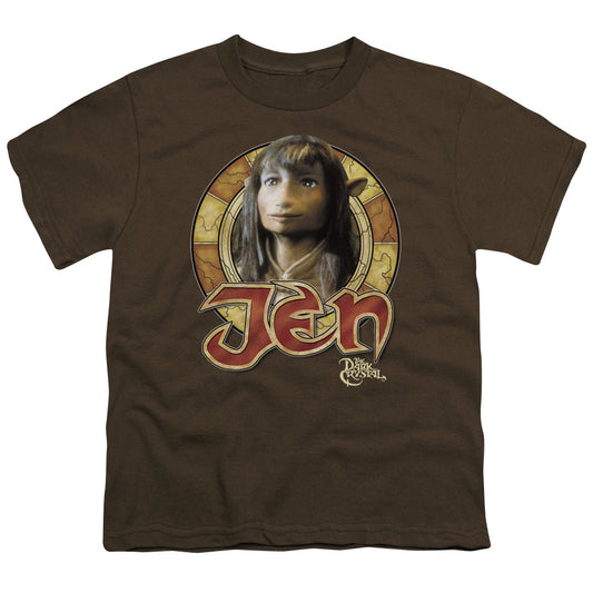 Dark Crystal - Jen Circle - Short Sleeve Youth 18/1 - Coffee T-shirt