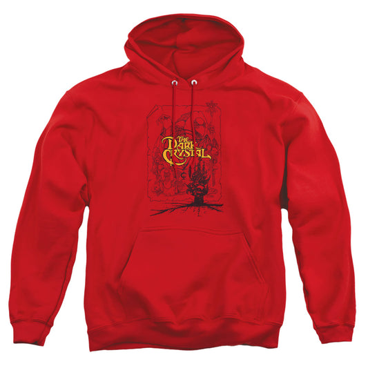 Dark Crystal - Poster Lines - Adult Pull-over Hoodie - Red