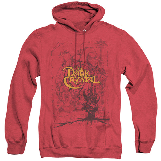 Dark Crystal - Poster Lines - Adult Heather Hoodie - Red