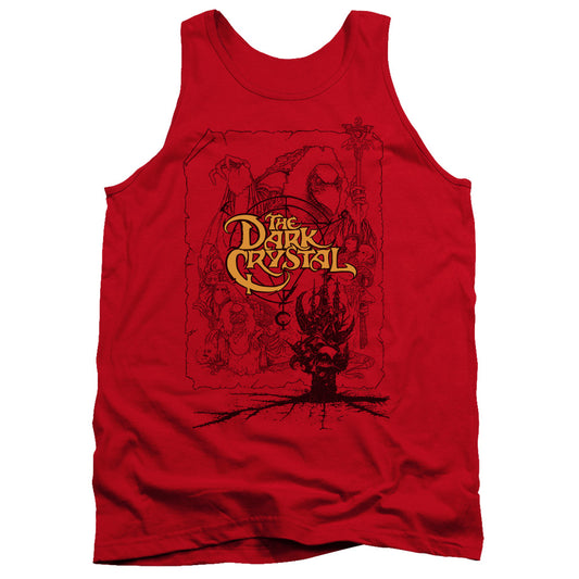 Dark Crystal - Poster Lines - Adult Tank - Red