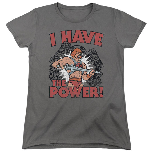 Masters Of The Universe - I Have The Power - Short Sleeve Womens Tee - Charcoal T-shirt