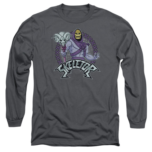 Masters Of The Universe - Skeletor - Long Sleeve Adult 18/1 - Charcoal T-shirt