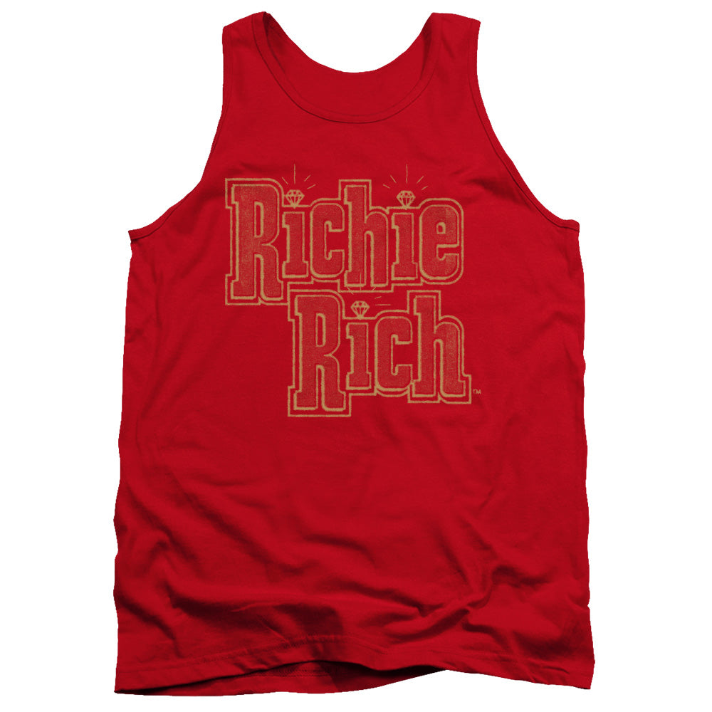Richie Rich - Stacked - Adult Tank - Red