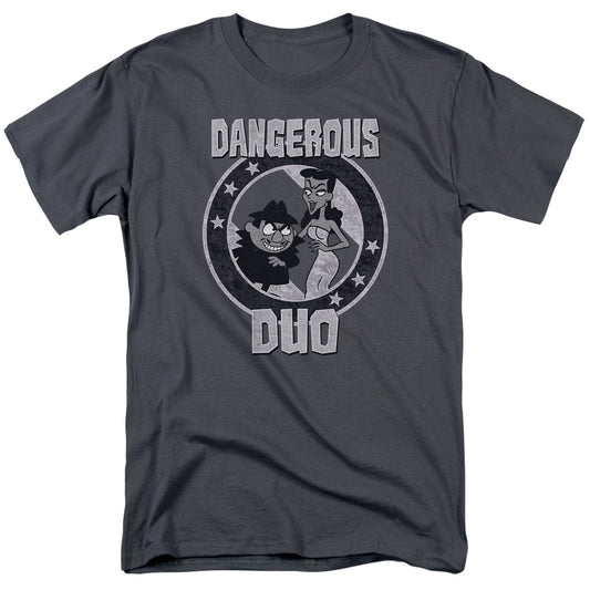 Rocky & Bullwinkle - Dangerous - Short Sleeve Adult 18/1 - Charcoal T-shirt