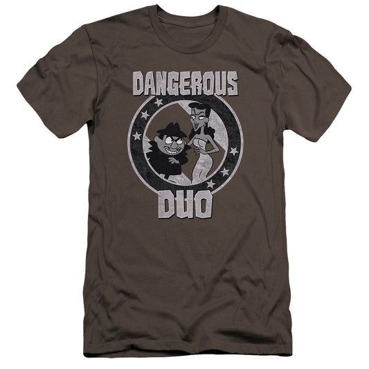 Rocky & Bullwinkle - Dangerous-premuim Canvas Adult Slim Fit 30/1 - Charcoal