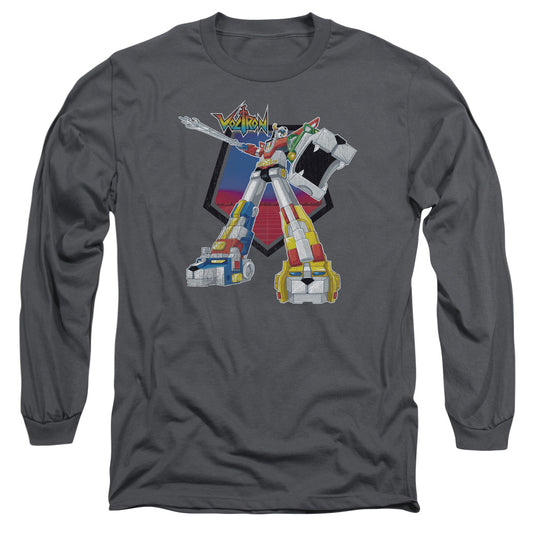 Voltron - Blazing Sword - Long Sleeve Adult 18/1 - Charcoal T-shirt