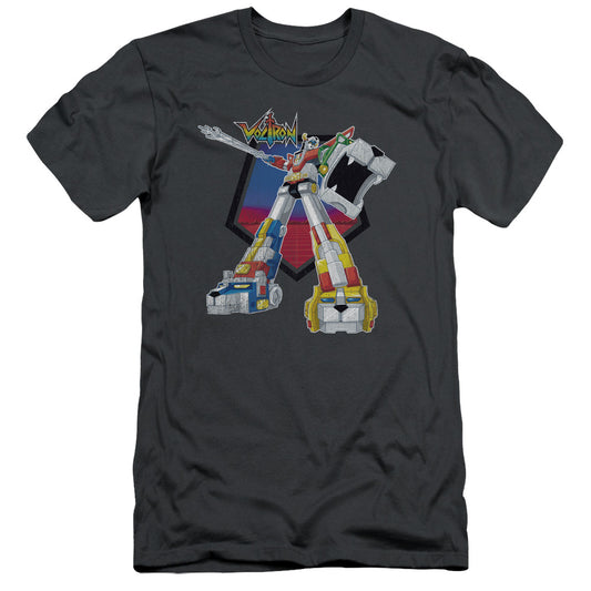Voltron - Blazing Sword - Short Sleeve Adult 30/1 - Charcoal T-shirt