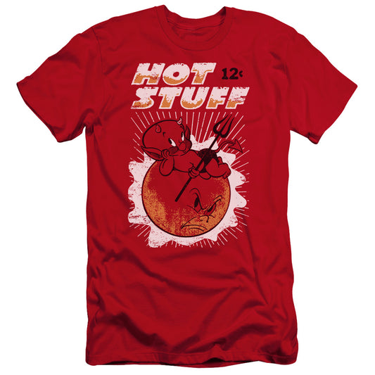 Hot Stuff - On The Sun-premuim Canvas Adult Slim Fit 30/1 - Red