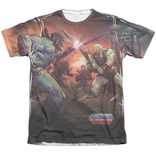 Masters Of The Universe - Battle - Adult Poly/cotton Short Sleeve Tee - White T-shirt