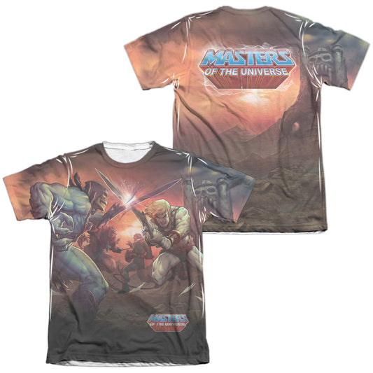 Masters Of The Universe - Battle (Front/back Print) - Adult Poly/cotton Short Sleeve Tee - White T-shirt