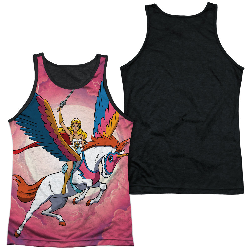 She Ra - Sky Power - Adult Poly Tank Top Black Back - White