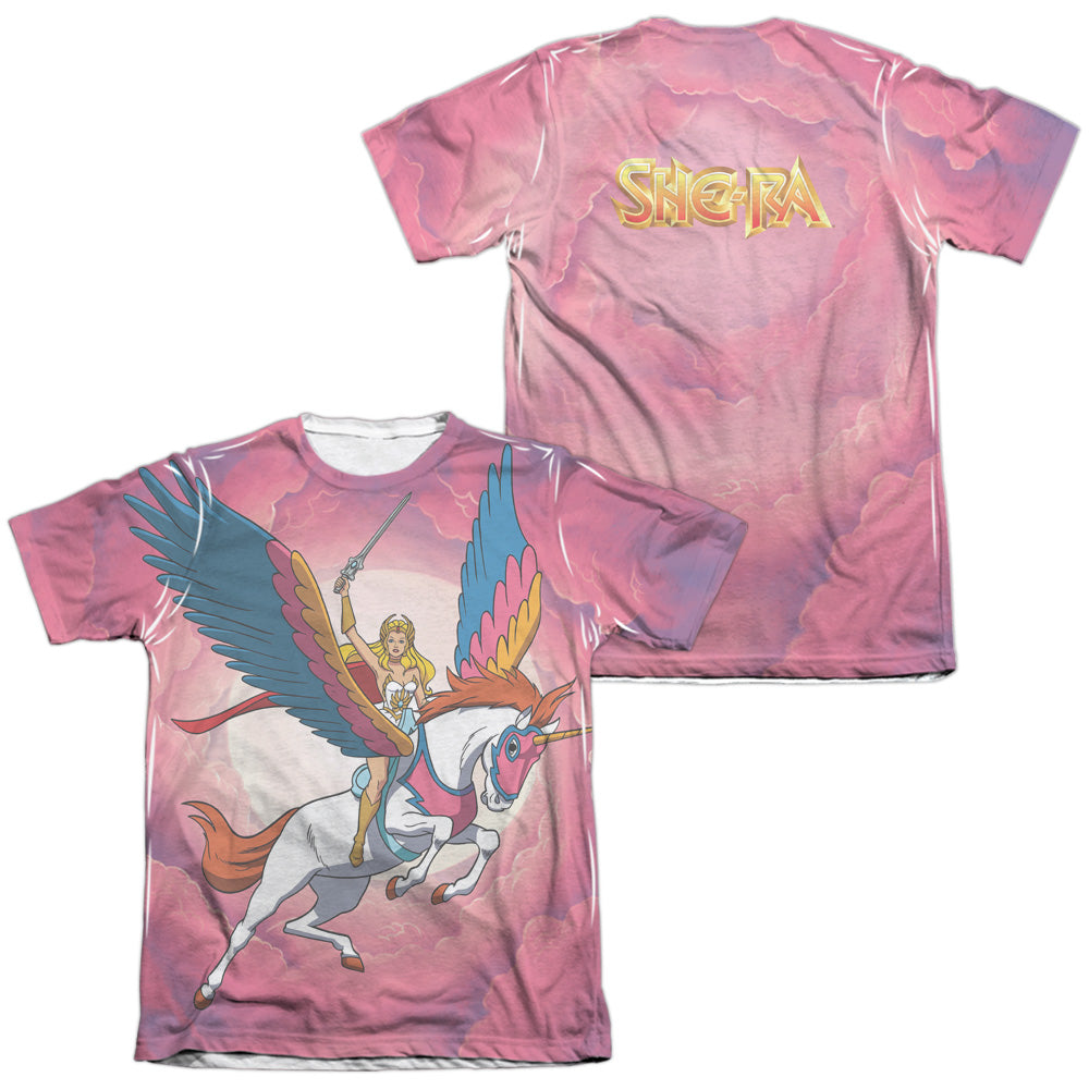 She Ra - Sky Power (Front/back Print) - Adult Poly/cotton Short Sleeve Tee - White T-shirt