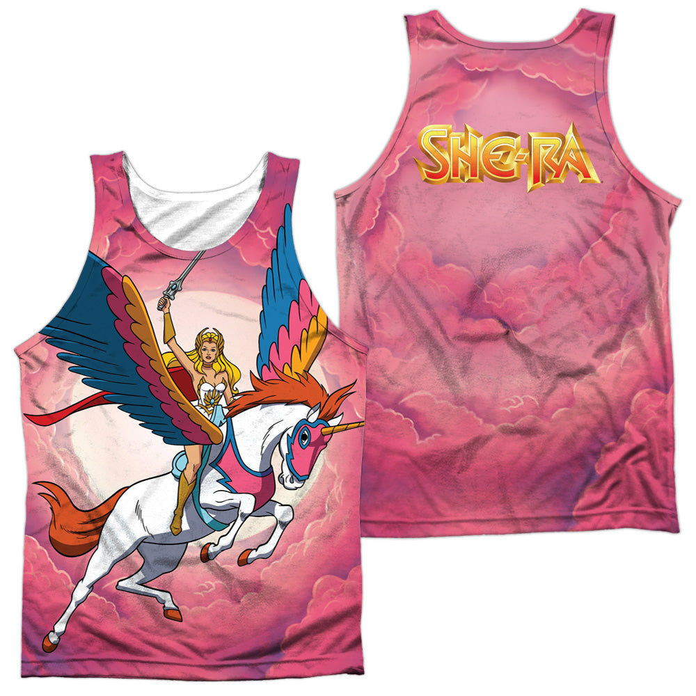 She Ra - Sky Power (Front/back Print) - Adult 100% Poly Tank Top - White