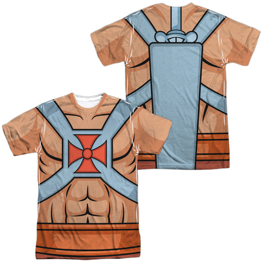 Masters Of The Universe - He Man Costumes (Front/back Print) - Short Sleeve Adult Poly Crew - White T-shirt