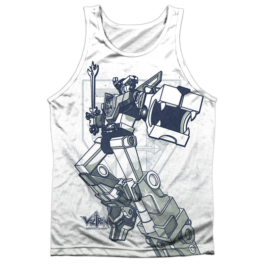 Voltron - Defender - Adult 100% Poly Tank Top - White