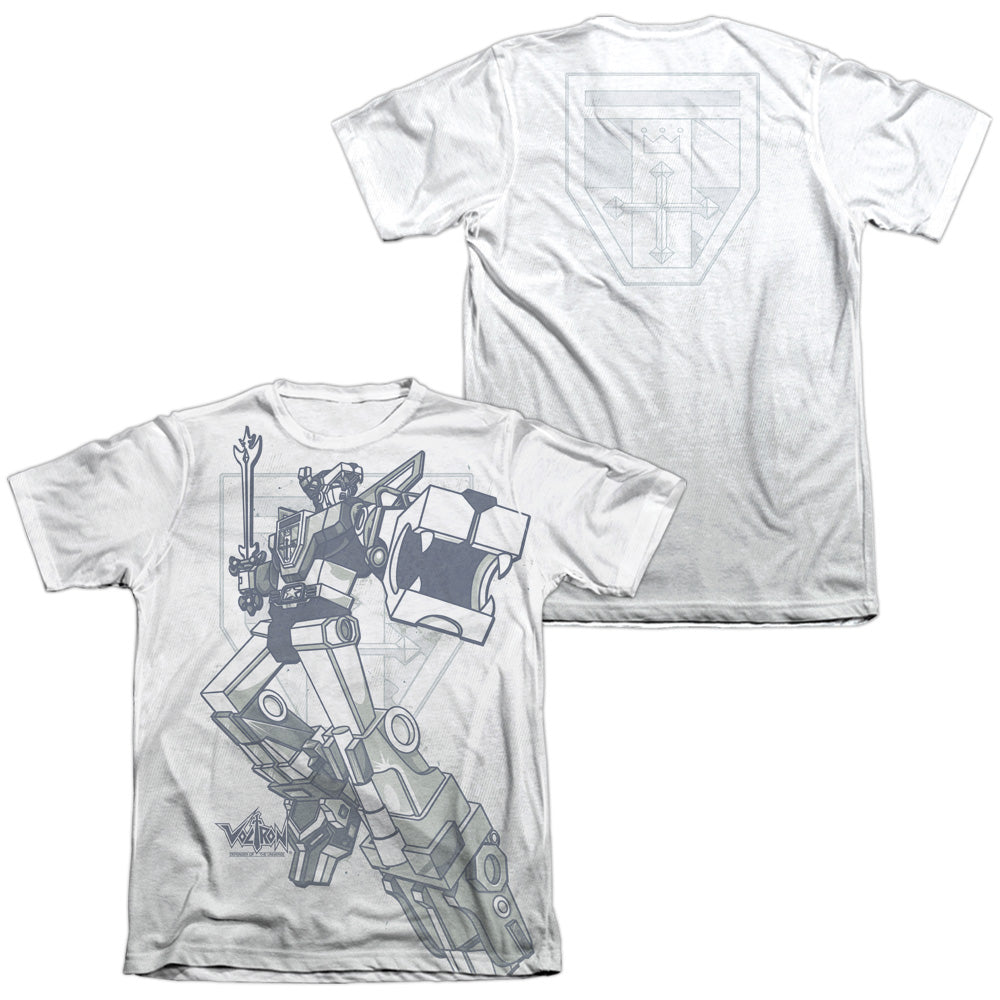 Voltron - Defender (Front/back Print) - Adult Poly/cotton Short Sleeve Tee - White T-shirt