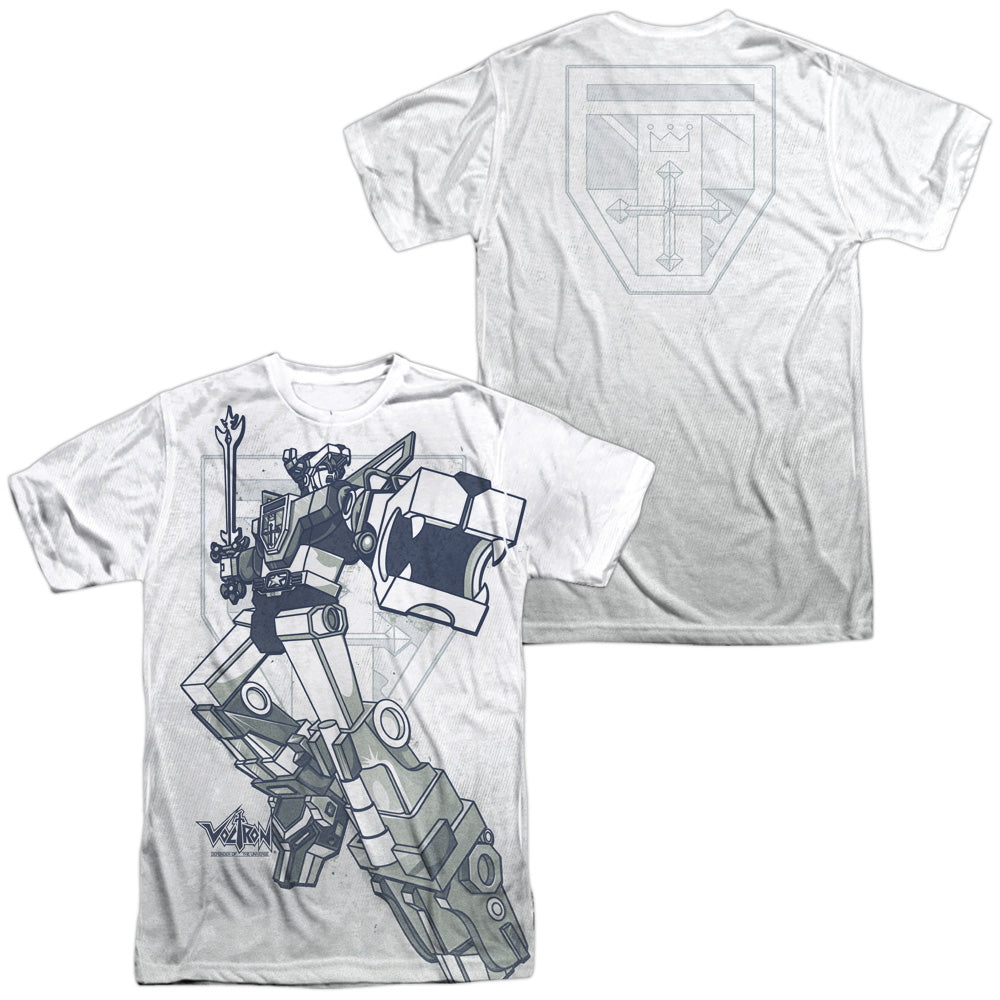 Voltron - Defender (Front/back Print) - Short Sleeve Adult Poly Crew - White T-shirt