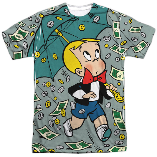 Richie Rich - Let It Rain - Short Sleeve Adult Poly Crew - White T-shirt
