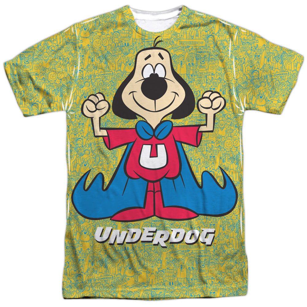 Underdog - Flexing - Short Sleeve Adult Poly Crew - White T-shirt