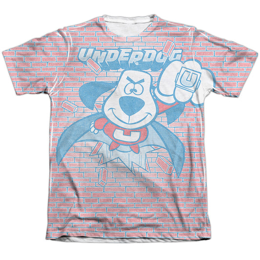 Underdog - Burst - Adult Poly/cotton Short Sleeve Tee - White T-shirt