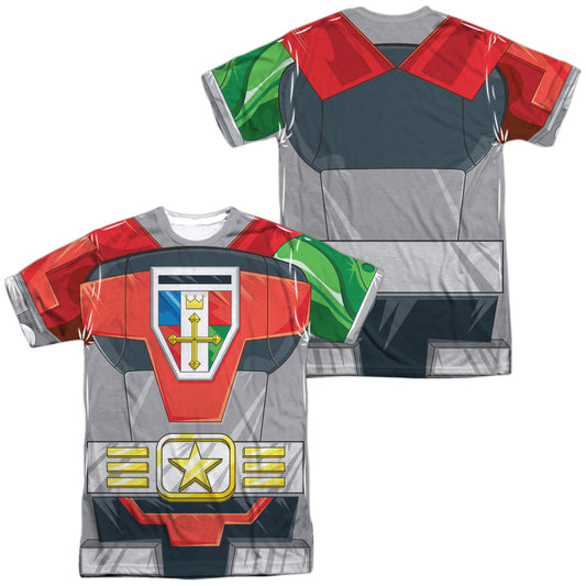 Voltron - Costume (Front/back Print) - Short Sleeve Adult Poly Crew - White T-shirt