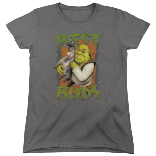 Shrek - Buds - Short Sleeve Womens Tee - Charcoal T-shirt