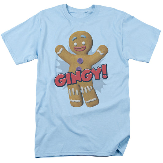 Shrek - Gingy - Short Sleeve Adult 18/1 - Light Blue T-shirt