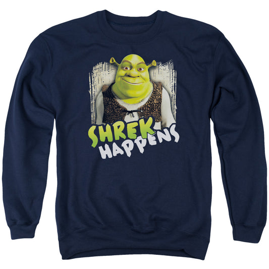 Shrek - Happens - Adult Crewneck Sweatshirt - Navy