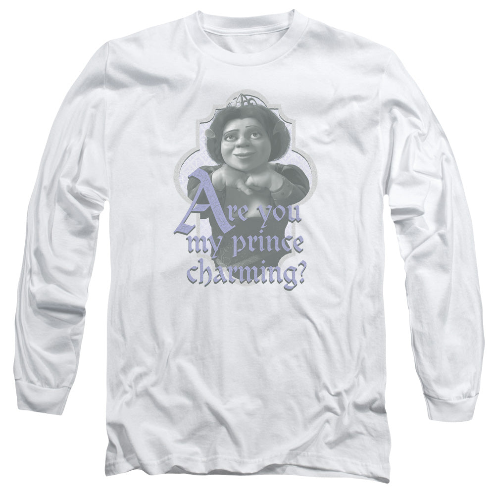 Shrek - Lifes Questions - Long Sleeve Adult 18/1 - White T-shirt