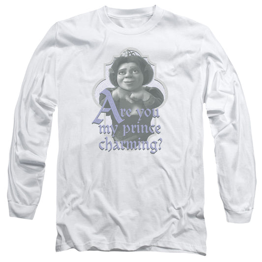 Shrek - Lifes Questions - Long Sleeve Adult 18/1 - White T-shirt