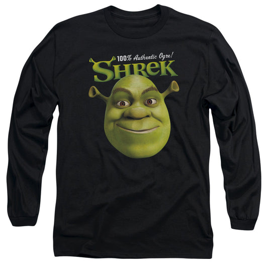 Shrek - Authentic - Long Sleeve Adult 18/1 - Black T-shirt