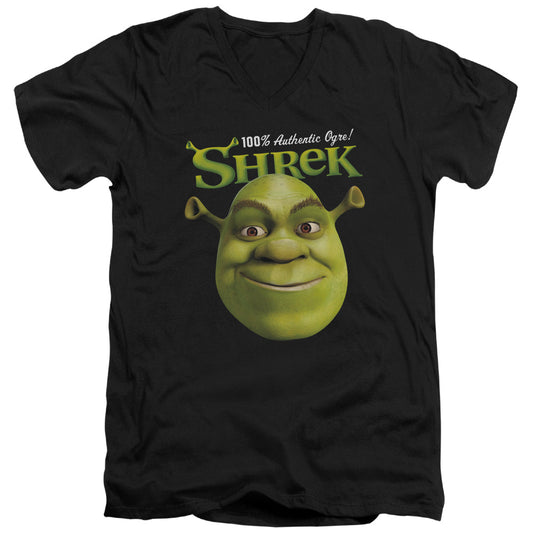 Shrek - Authentic - Short Sleeve Adult V-neck 30/1 - Black T-shirt