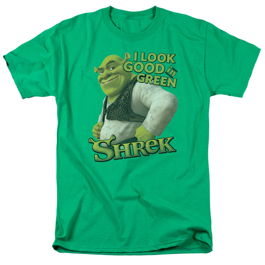 Shrek - Looking Good - Short Sleeve Adult 18/1 - Kelly Green T-shirt