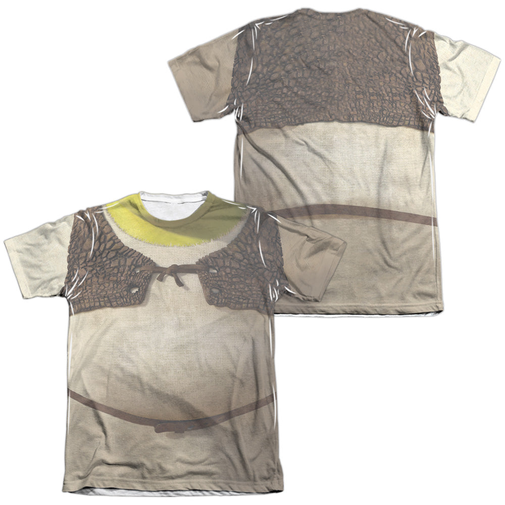 Shrek - Costume (Front/back Print) - Adult Poly/cotton Short Sleeve Tee - White T-shirt