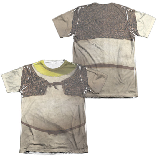 Shrek - Costume (Front/back Print) - Adult Poly/cotton Short Sleeve Tee - White T-shirt