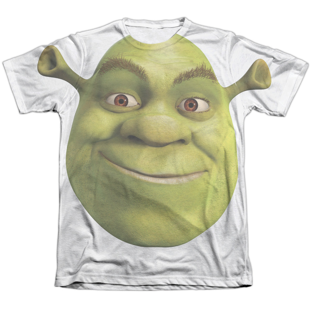 Shrek - Head - Adult Poly/cotton Short Sleeve Tee - White T-shirt