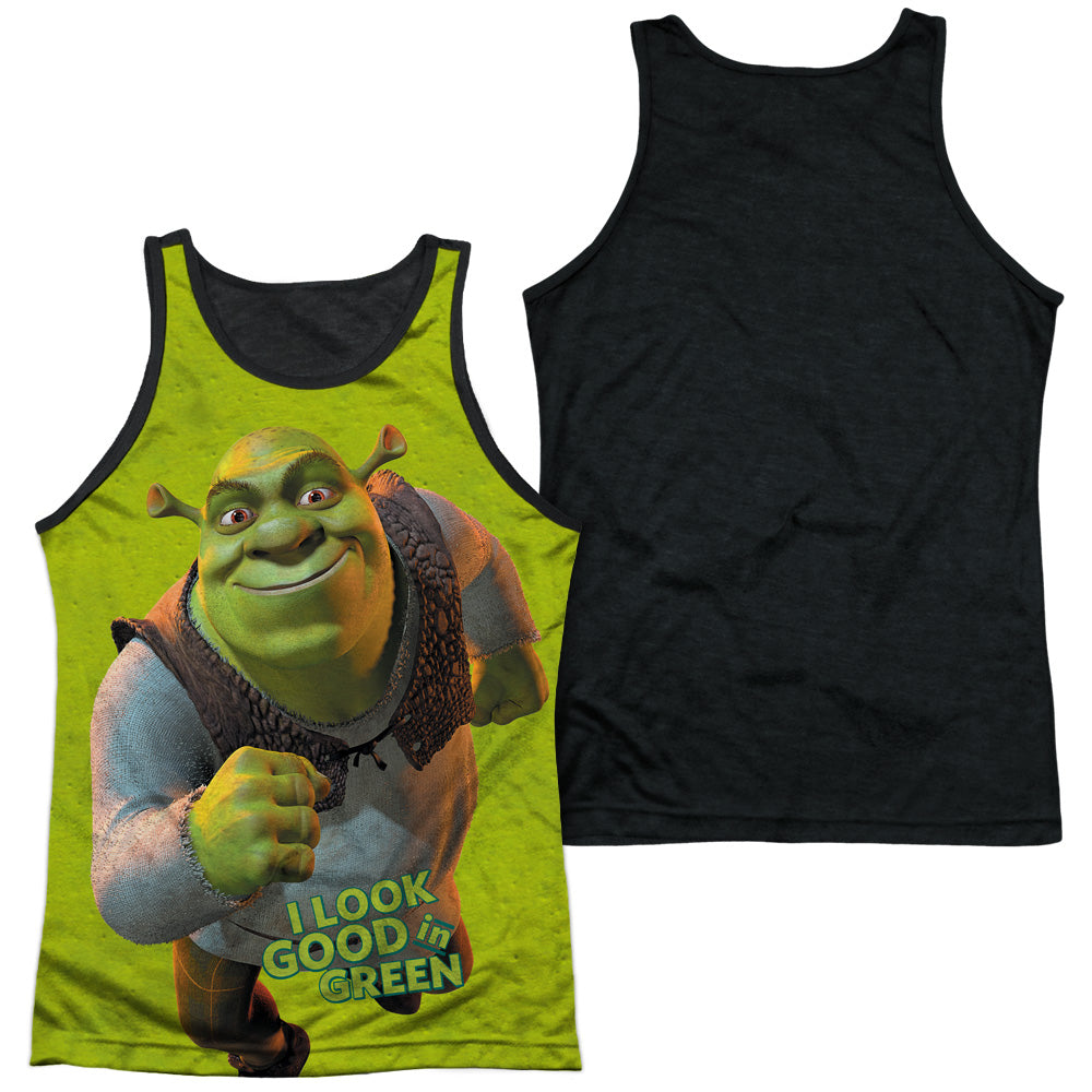 Shrek - Trio - Adult Poly Tank Top Black Back - White