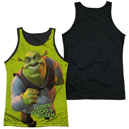 Shrek - Trio - Adult Poly Tank Top Black Back - White