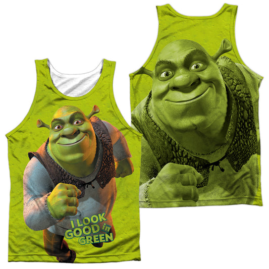 Shrek - Trio (Front/back Print) - Adult 100% Poly Tank Top - White