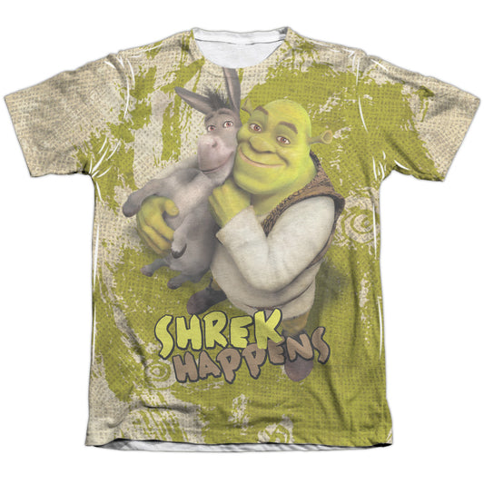 Shrek - Best Friends - Adult Poly/cotton Short Sleeve Tee - White T-shirt