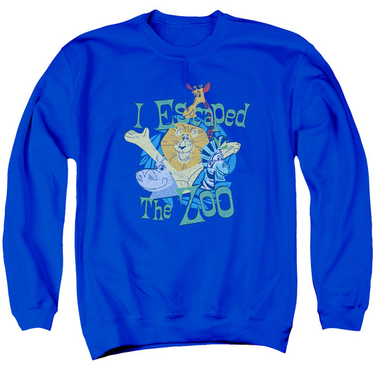 Madagascar - Escaped - Adult Crewneck Sweatshirt - Royal Blue