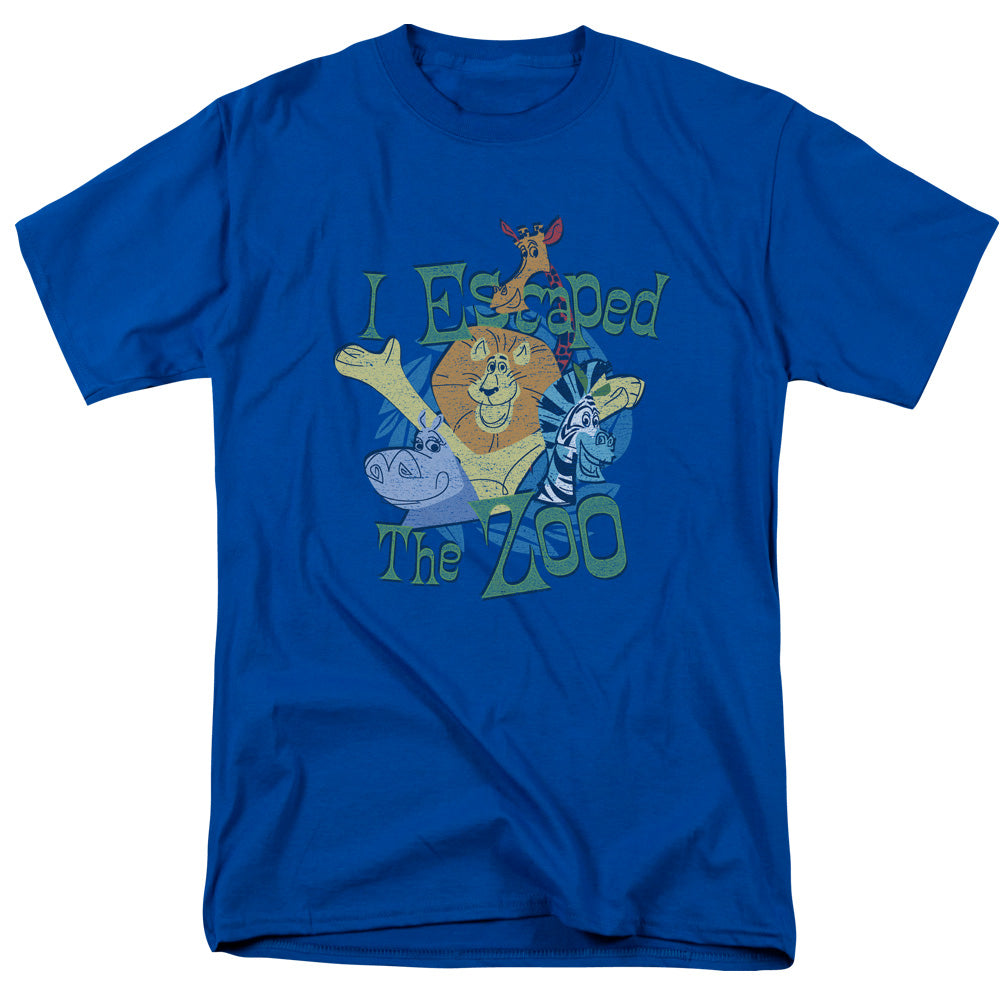 Madagascar - Escaped - Short Sleeve Adult 18/1 - Royal Blue T-shirt