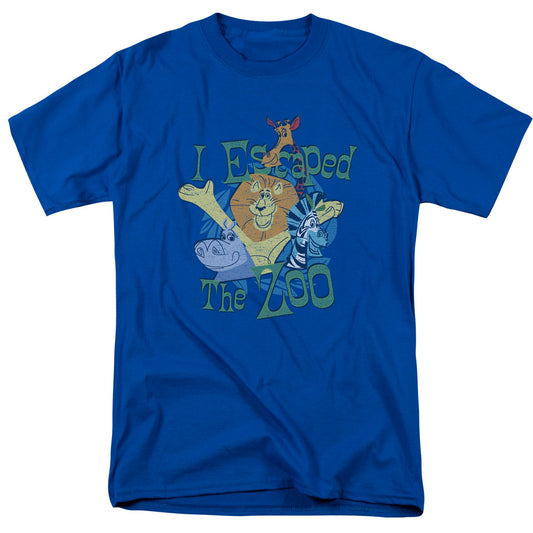 Madagascar - Escaped - Short Sleeve Adult 18/1 - Royal Blue T-shirt